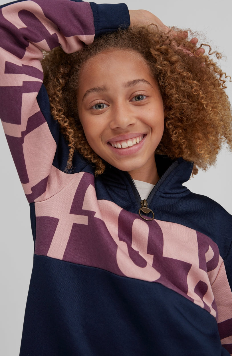 Cali Anorak Half Zip Sweatshirt | Ink Blue -A