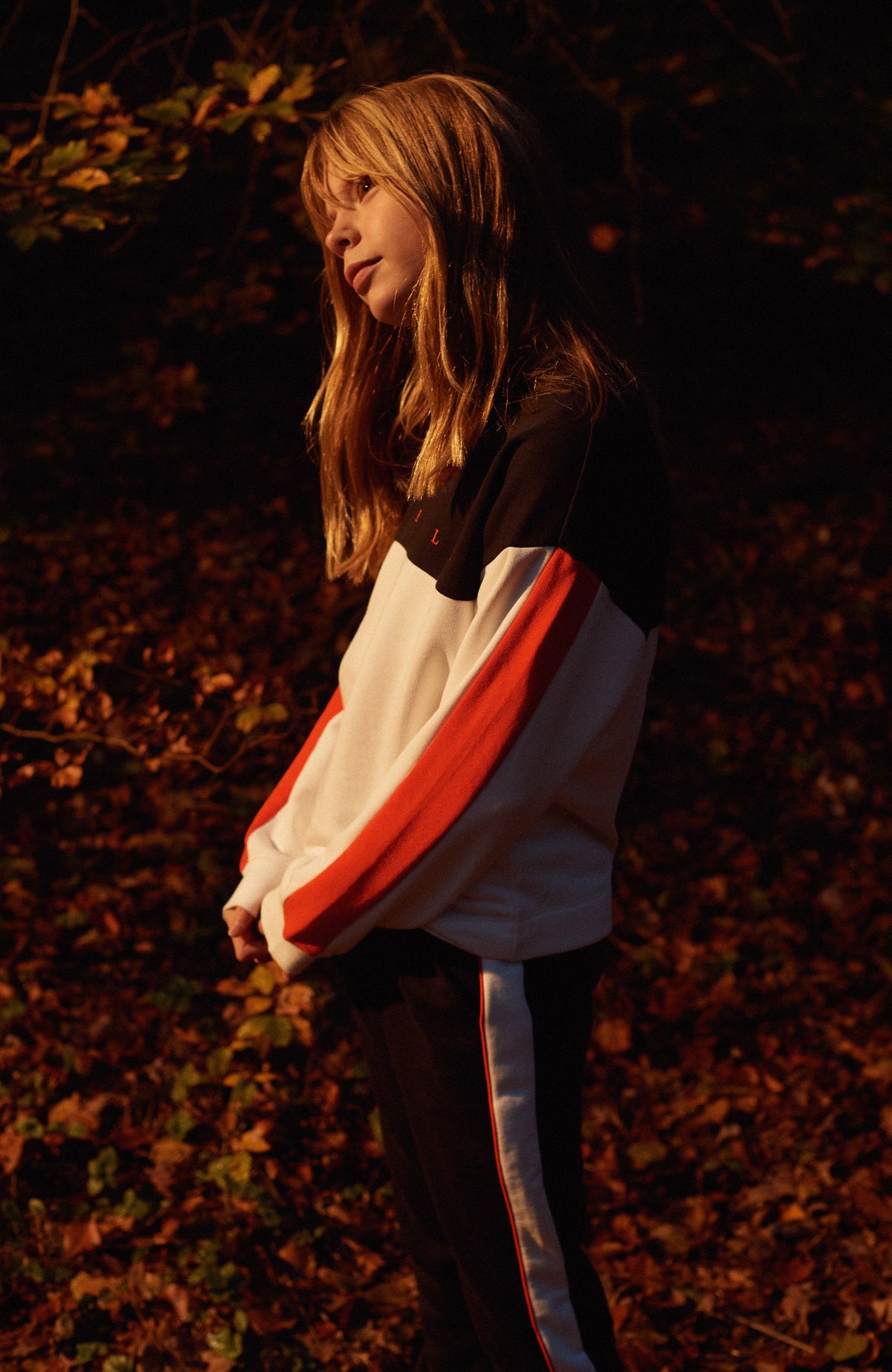 Colorblock Crew Sweatshirt | Powder White