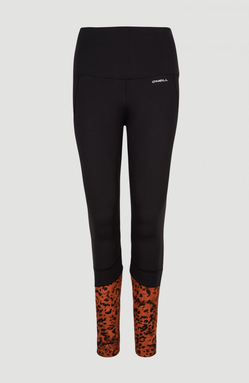 Active Printed Legging | Brown With Red