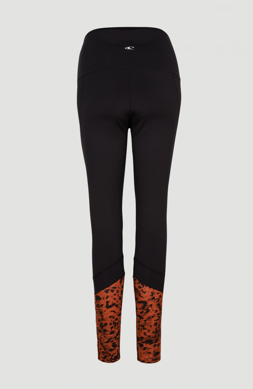 Active Printed Legging | Brown With Red