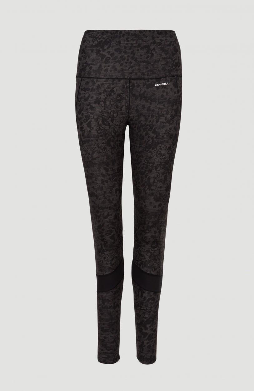 Active Printed Legging | Grey With Black