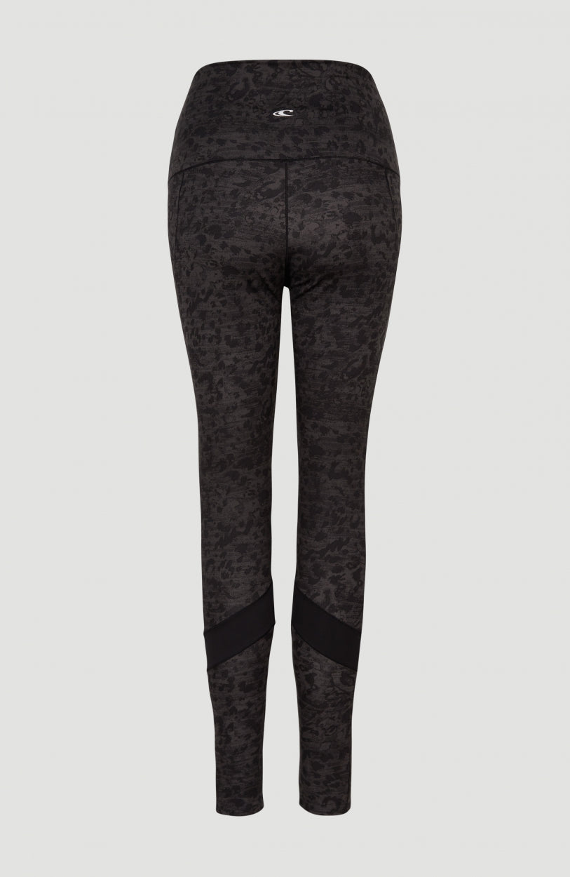 Active Printed Legging | Grey With Black