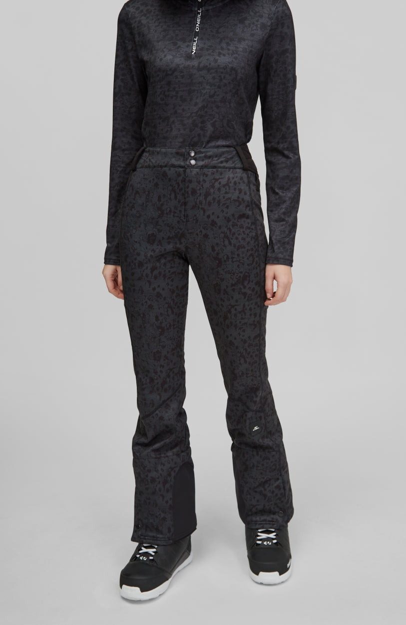 Blessed All Over Print Snow Pants | Grey With Black