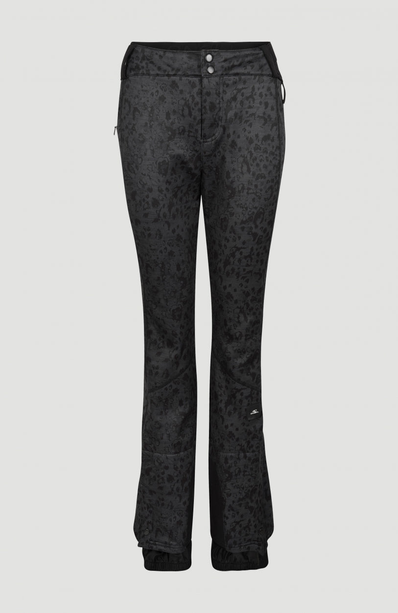 Blessed All Over Print Snow Pants | Grey With Black