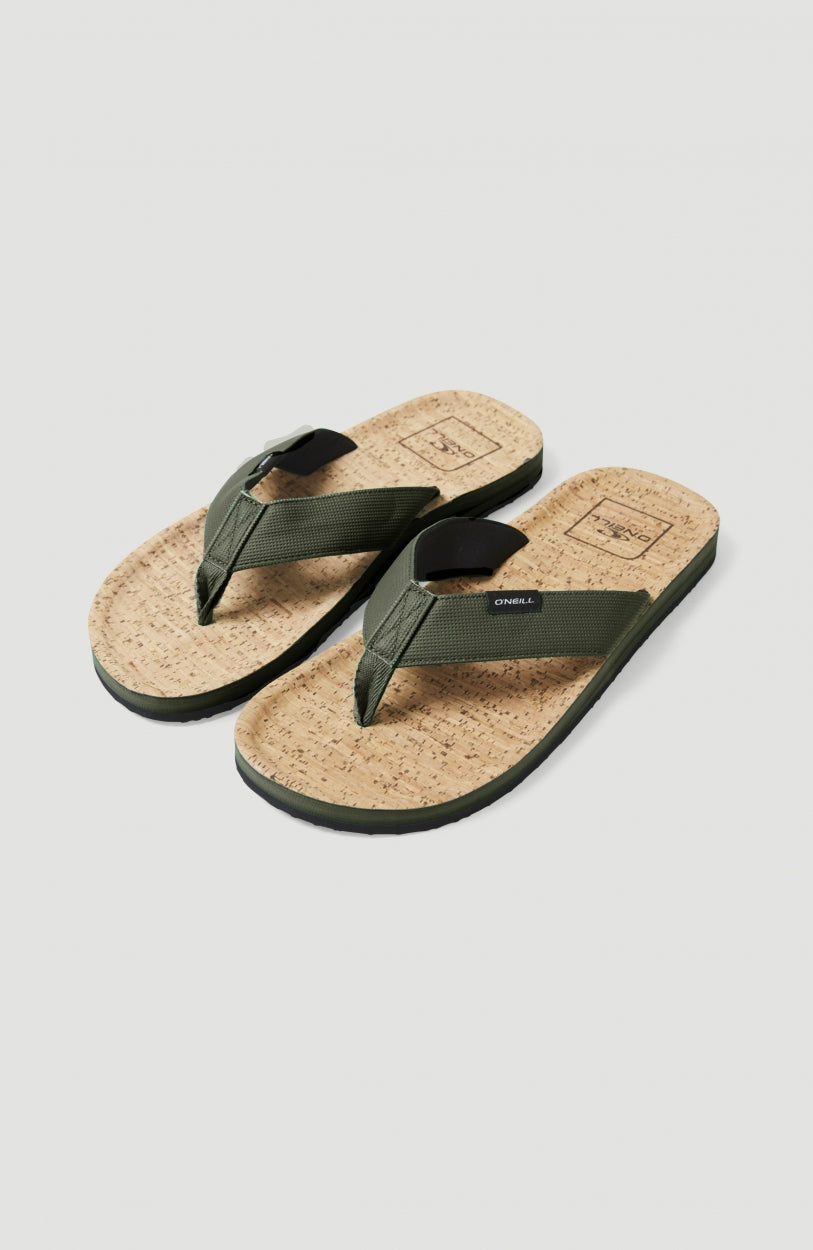 Chad Fabric Sandals | Military Green