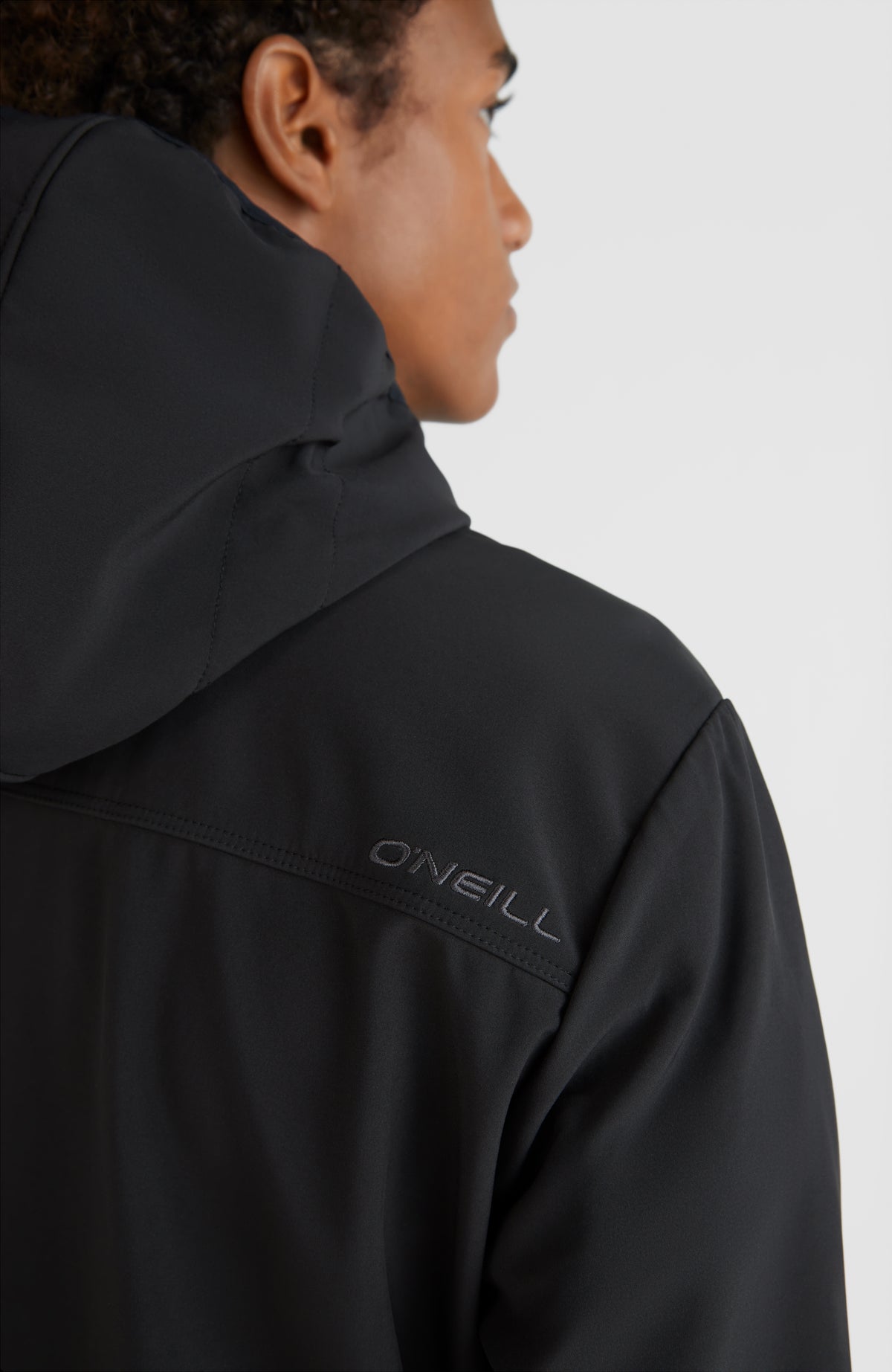 Sleet Hooded Shoftshell Jacket | Black Out