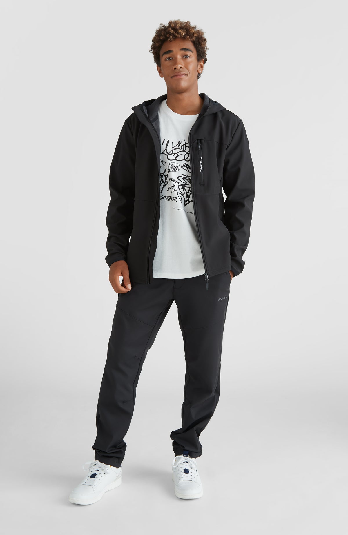 Sleet Hooded Shoftshell Jacket | Black Out