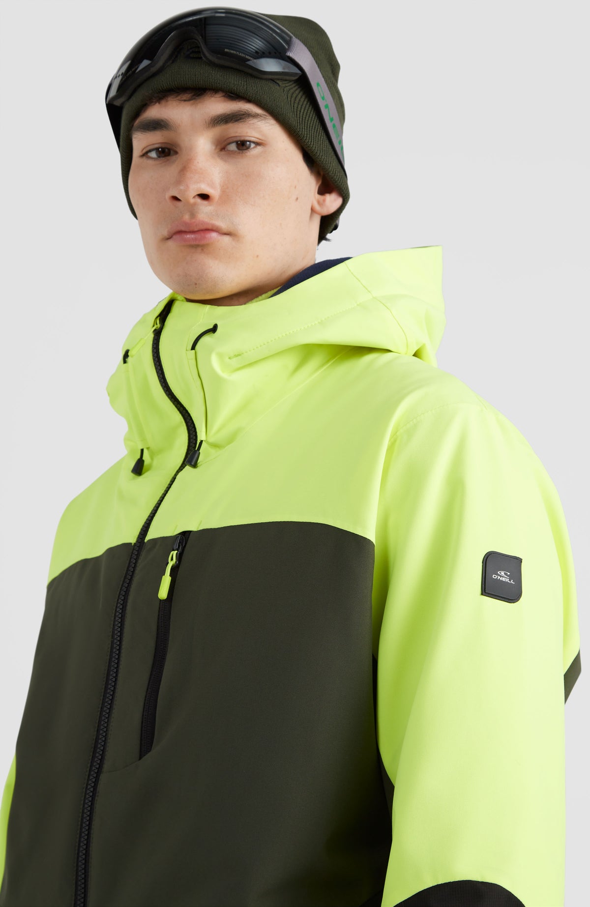 Carbon Snow Jacket | Pyranine Yellow Colour Block
