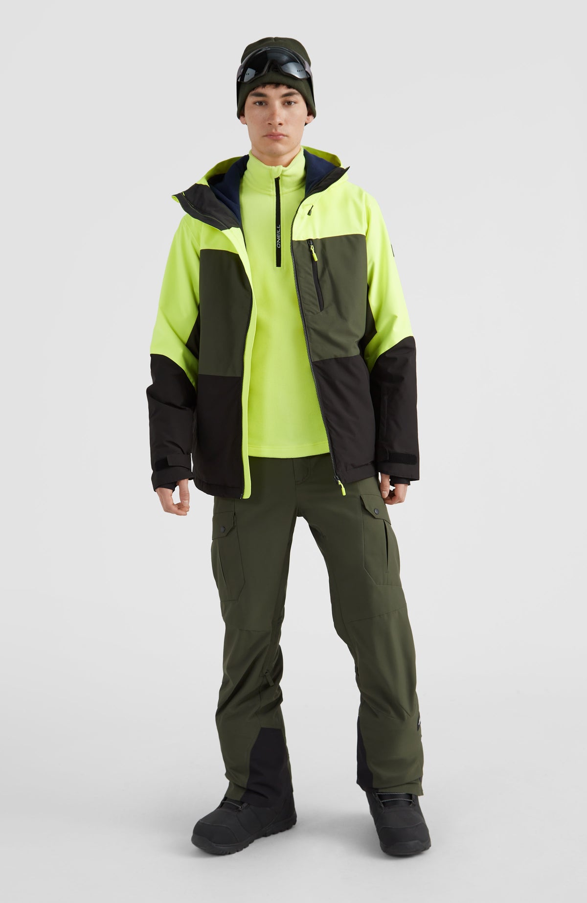Carbon Snow Jacket | Pyranine Yellow Colour Block