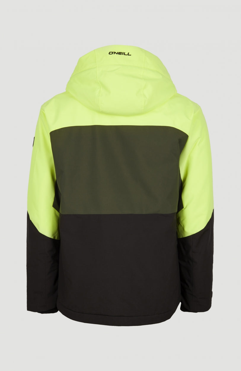 Carbon Snow Jacket | Pyranine Yellow Colour Block