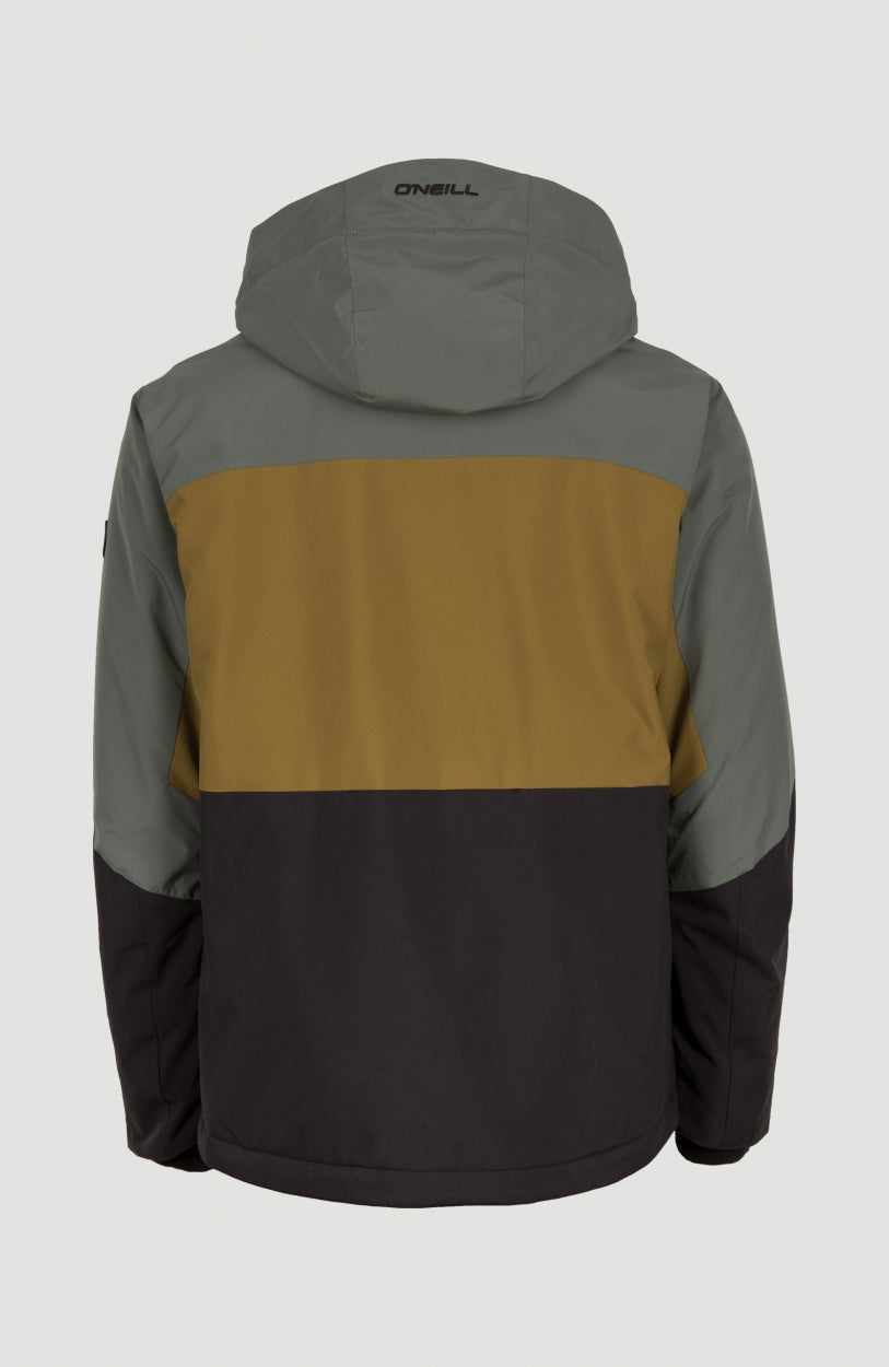 Carbon Snow Jacket | Balsam Green Colour Block