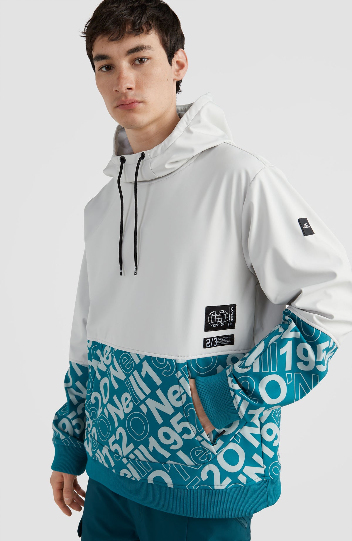 Softshell Hoodie Jacket | Dawn Blue Colour Block