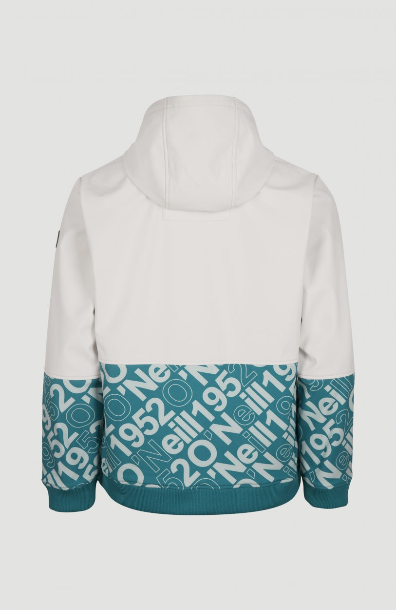Softshell Hoodie Jacket | Dawn Blue Colour Block