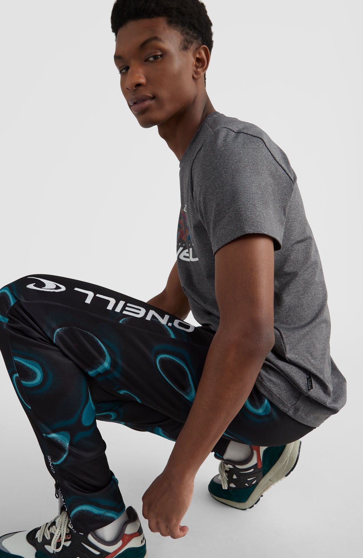 All Over Print Rutile Sweatpants | Blue Heat Map