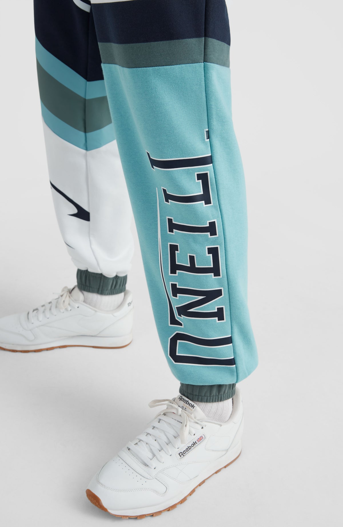 Collegiate Progressive Sweatpants | Aqua Sea Colour Block