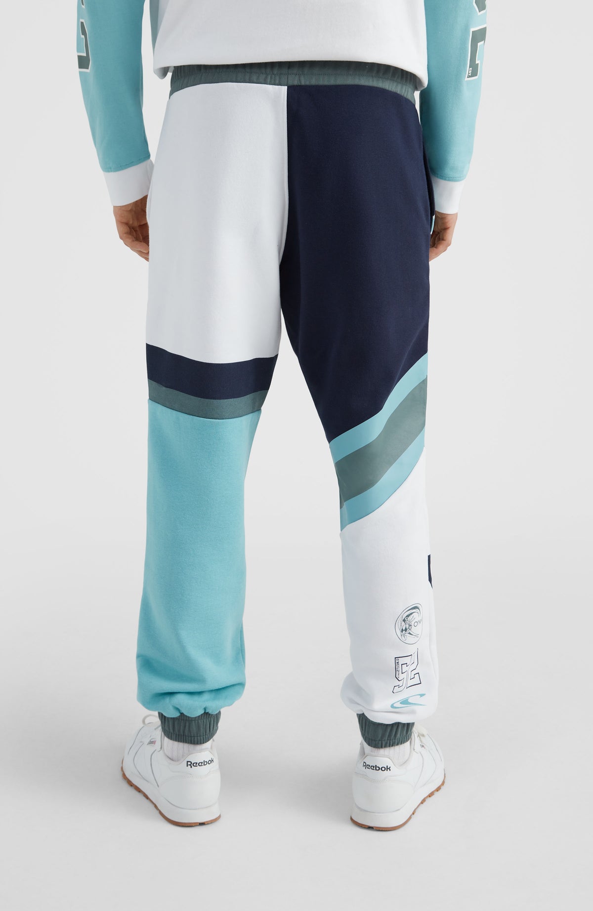 Collegiate Progressive Sweatpants | Aqua Sea Colour Block