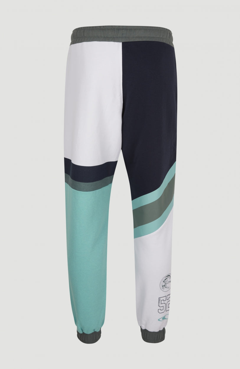 Collegiate Progressive Sweatpants | Aqua Sea Colour Block