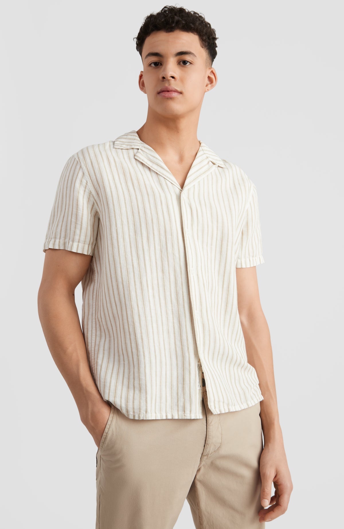 Beach Shirt | White Multi Stripe