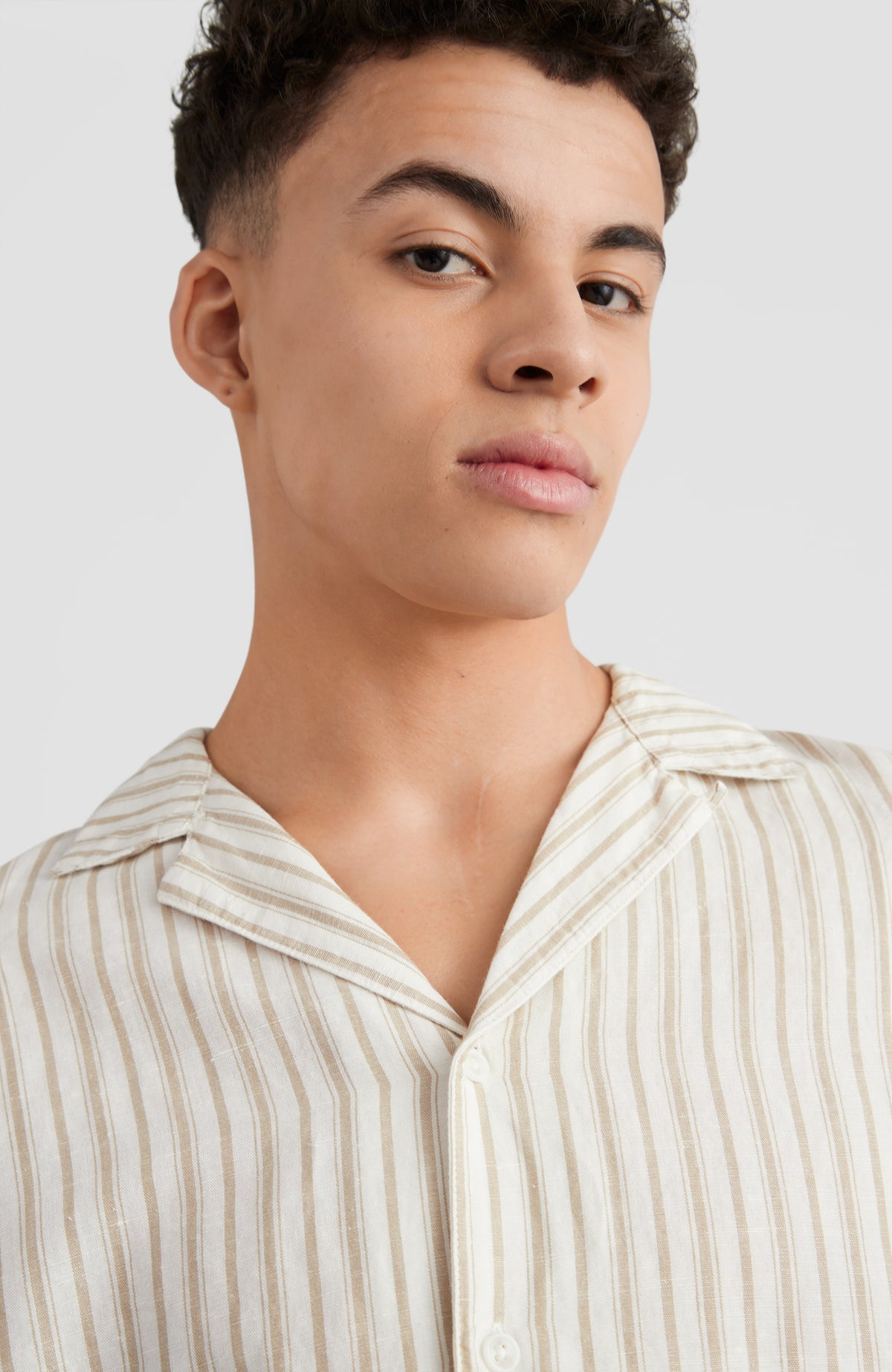 Beach Shirt | White Multi Stripe