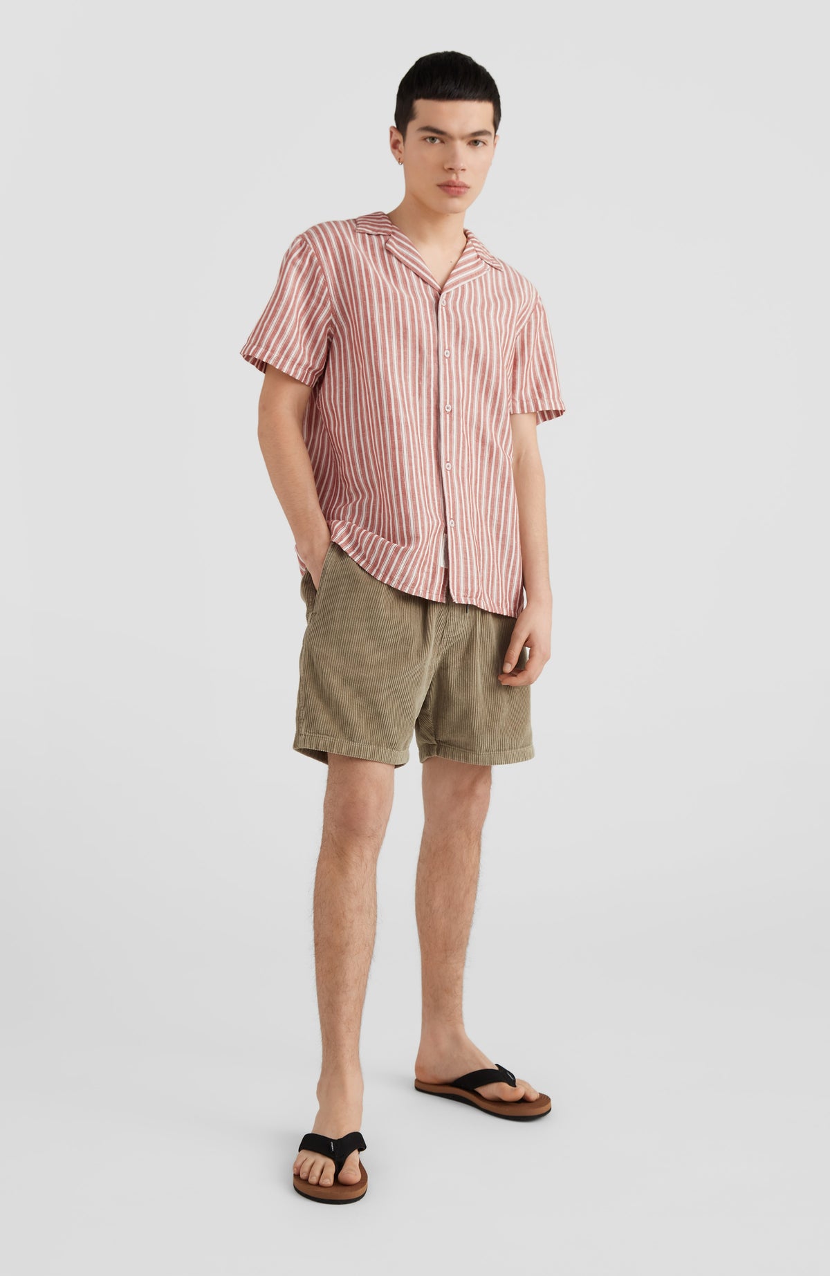 Beach Shirt | Red Multi Stripe