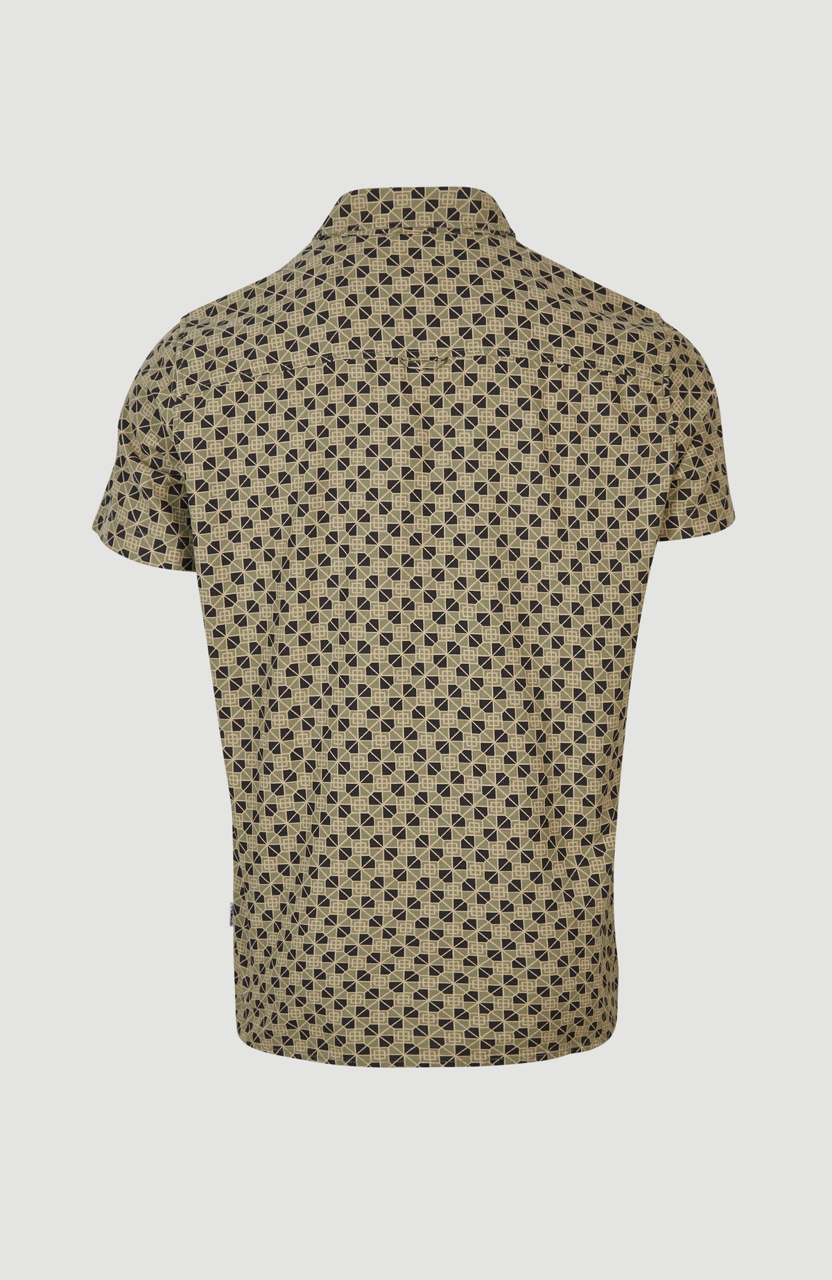 Chambray Shirt with All Over Print | Black AO 1