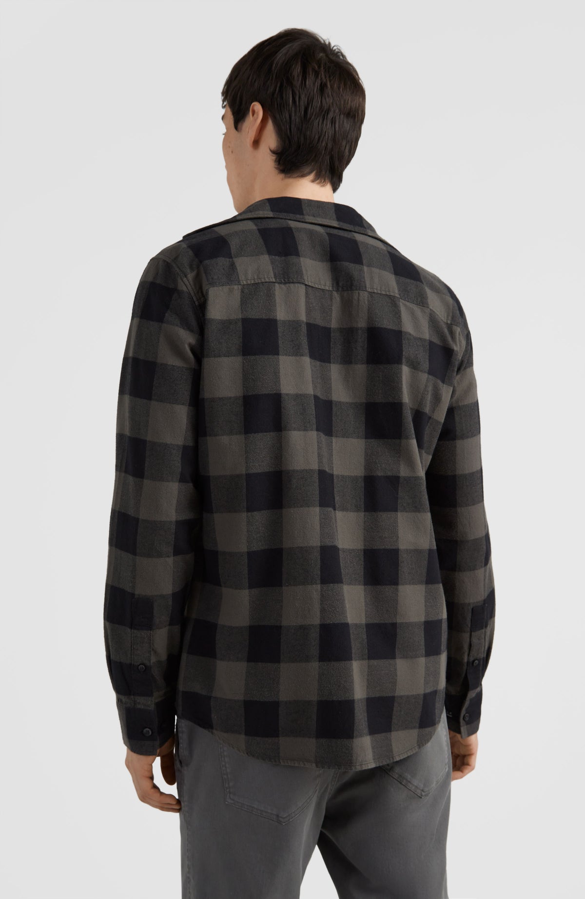 Checked Flannel Shirt | Green Small Buffalo Check