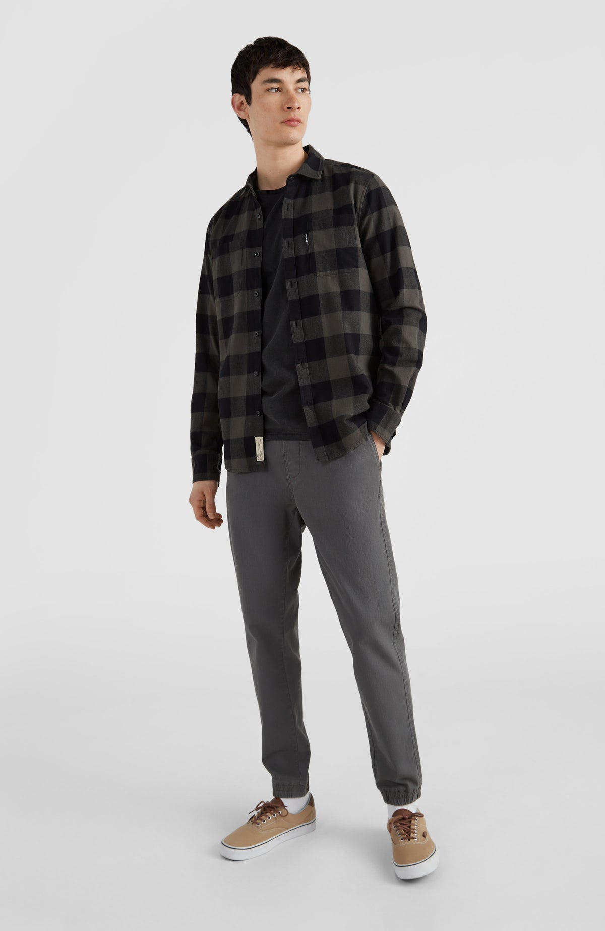 Checked Flannel Shirt | Green Small Buffalo Check