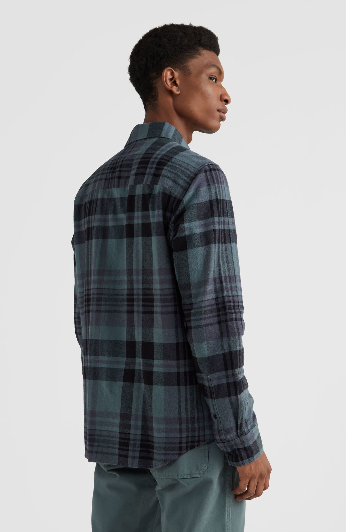 Checked Flannel Shirt | Green Plaid Check