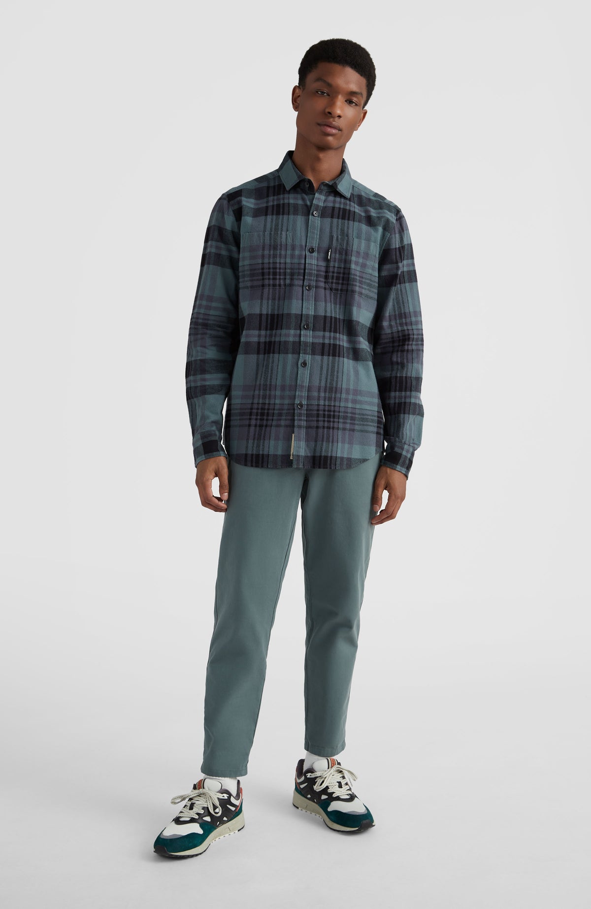 Checked Flannel Shirt | Green Plaid Check