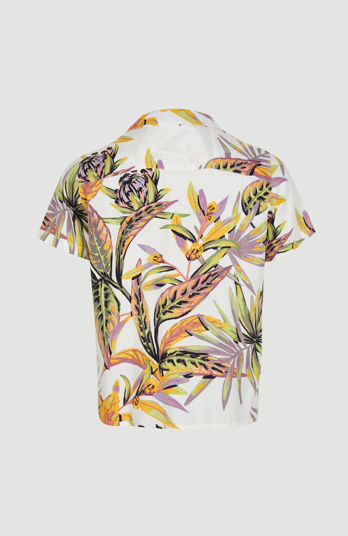 Print Shirt | White Tropical Flower