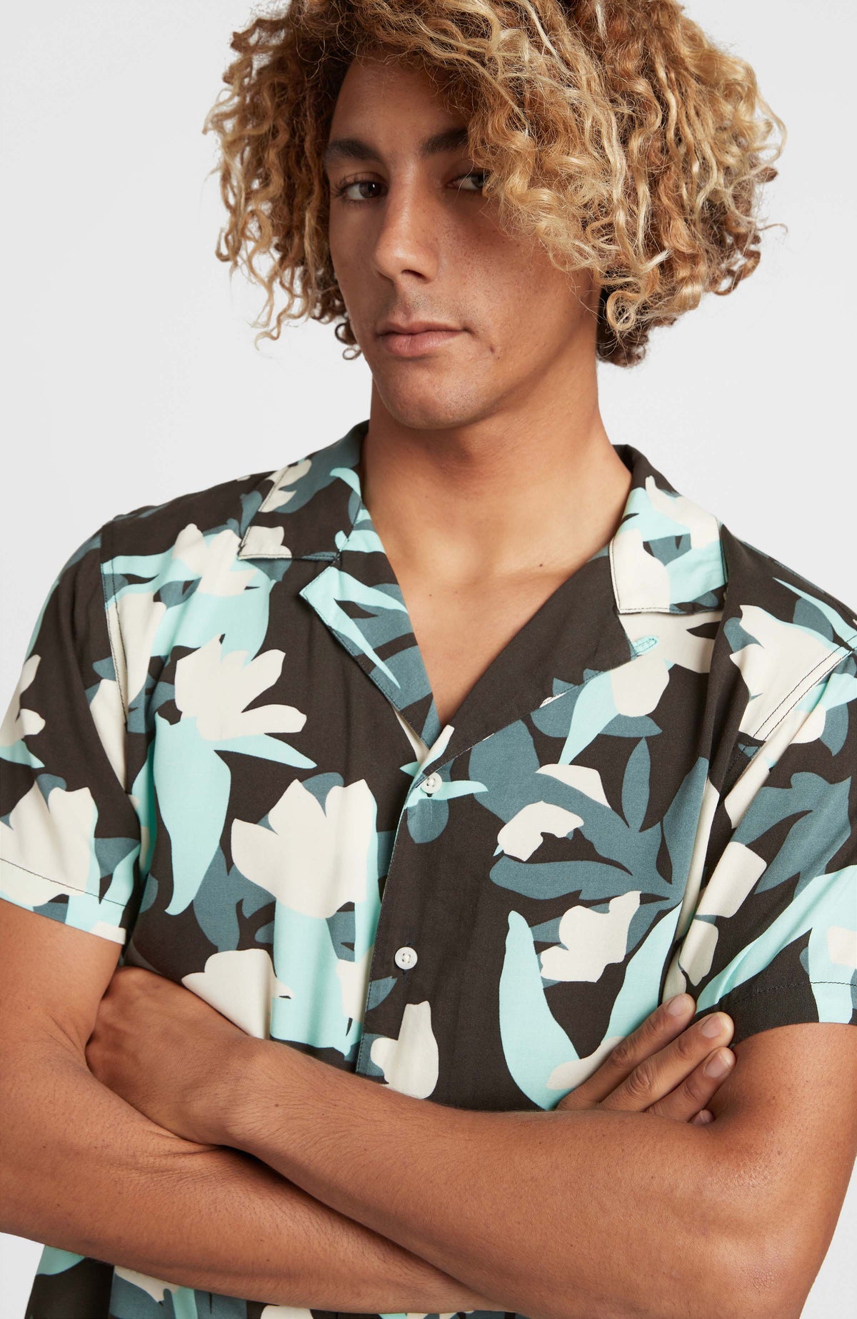 Camorro Shirt | Grey Art Flower