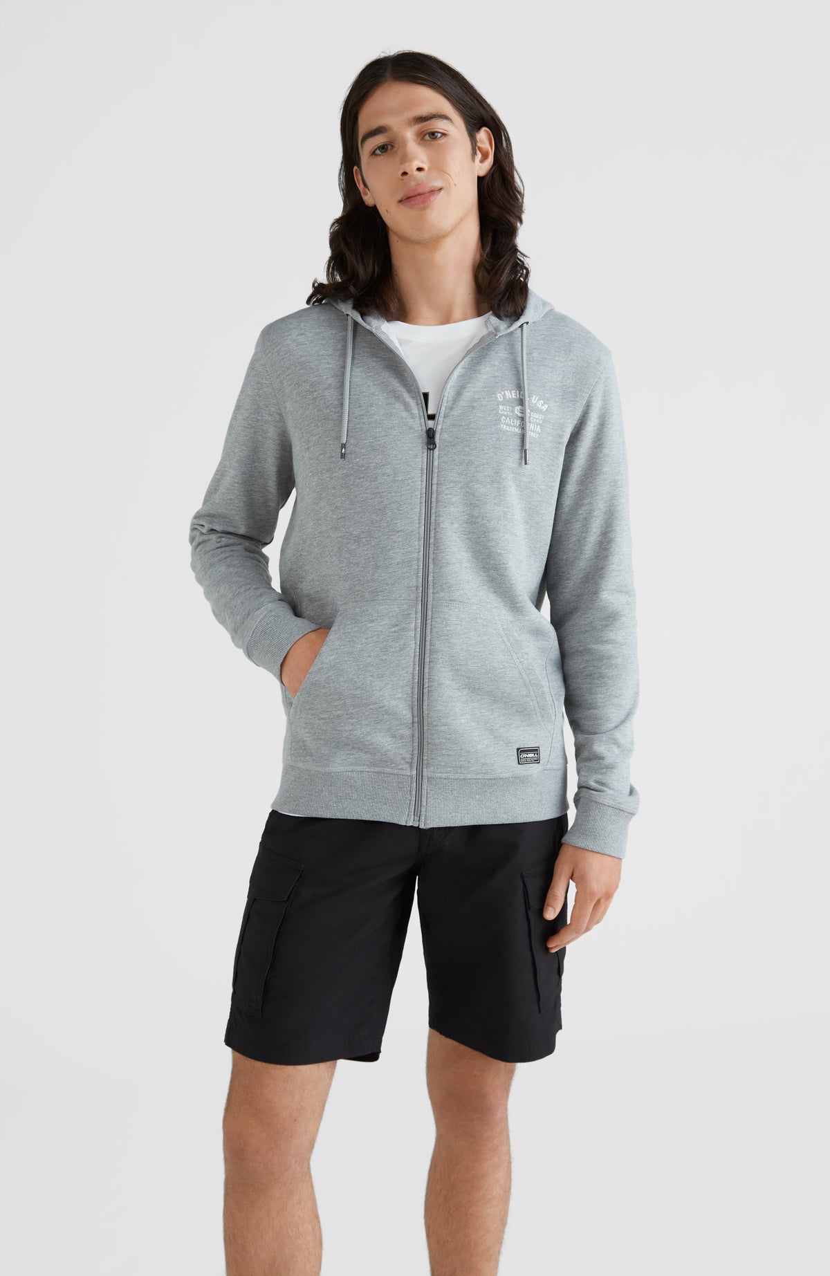 State Hoodie Jacket | Silver Melee
