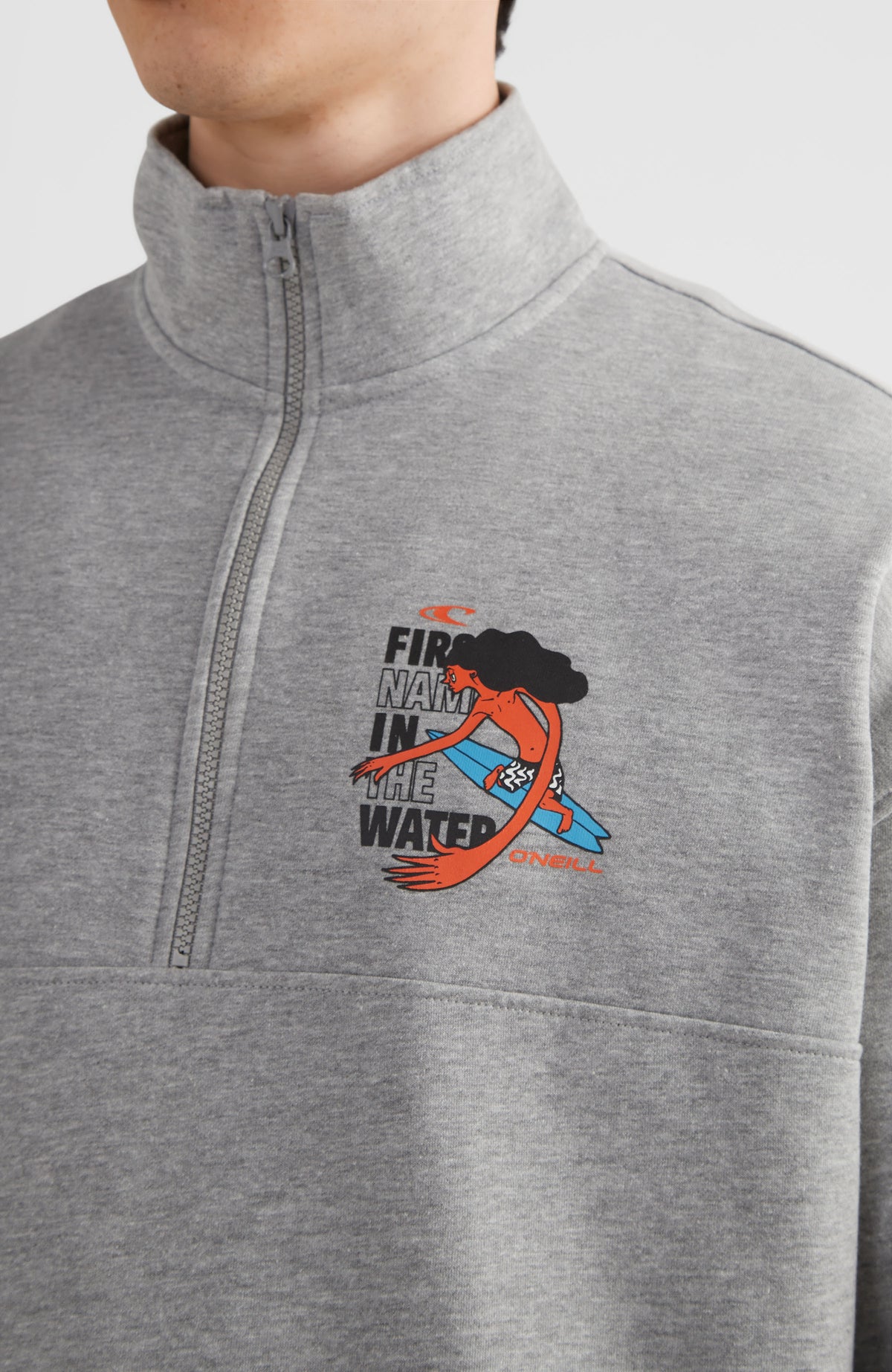 Progressive Half Zip Sweatshirt | Silver Melee