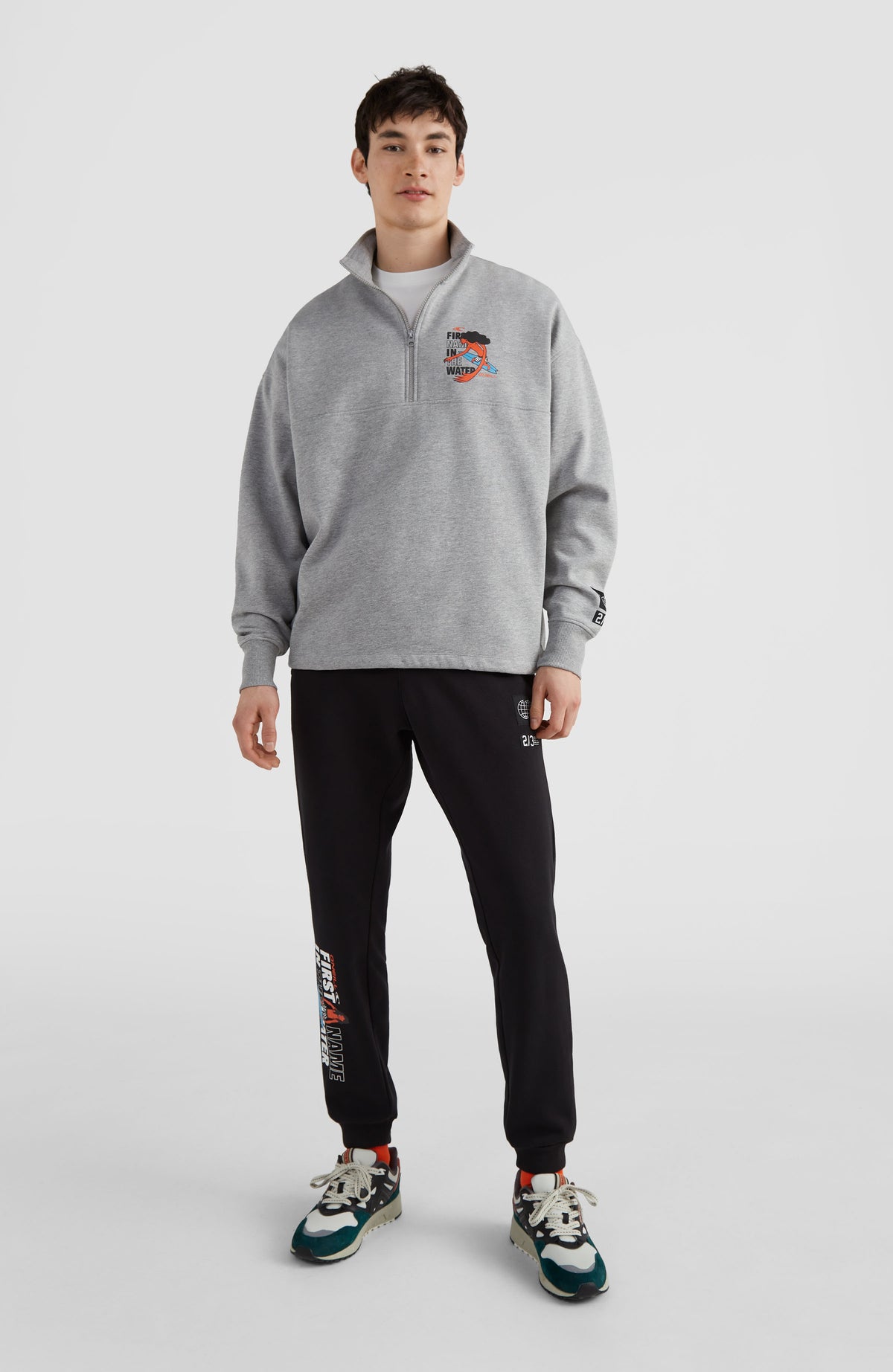 Progressive Half Zip Sweatshirt | Silver Melee