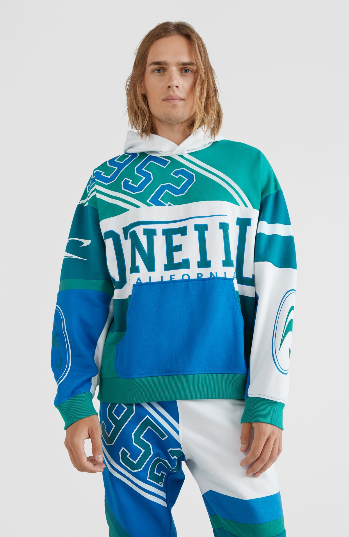 Collegiate Progressive Hoodie | Harbour Blue Colour Block