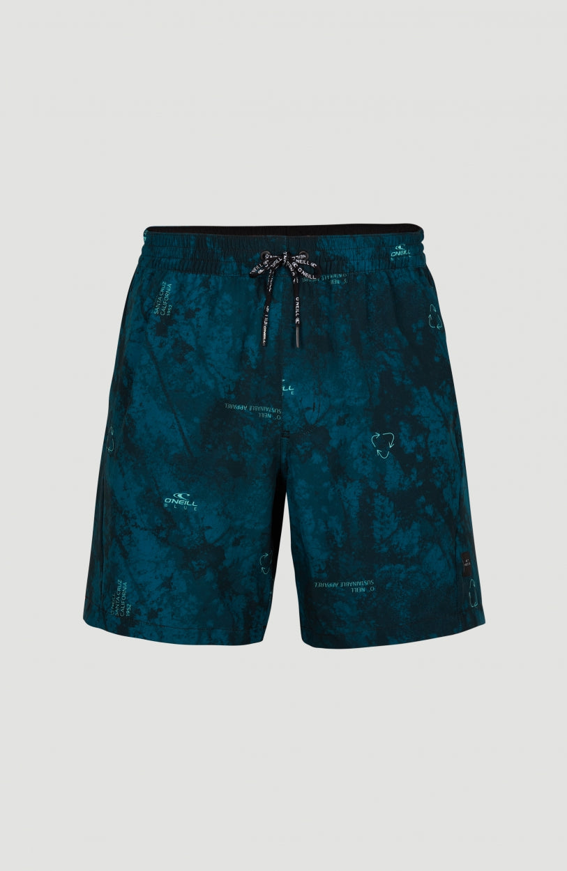 All Day Print Hybrid Shorts | Blue AO 7