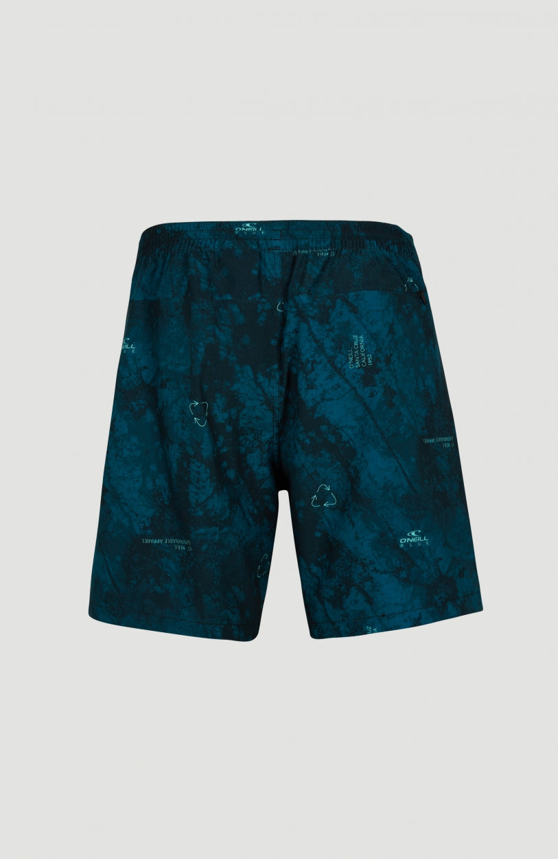 All Day Print Hybrid Shorts | Blue AO 7