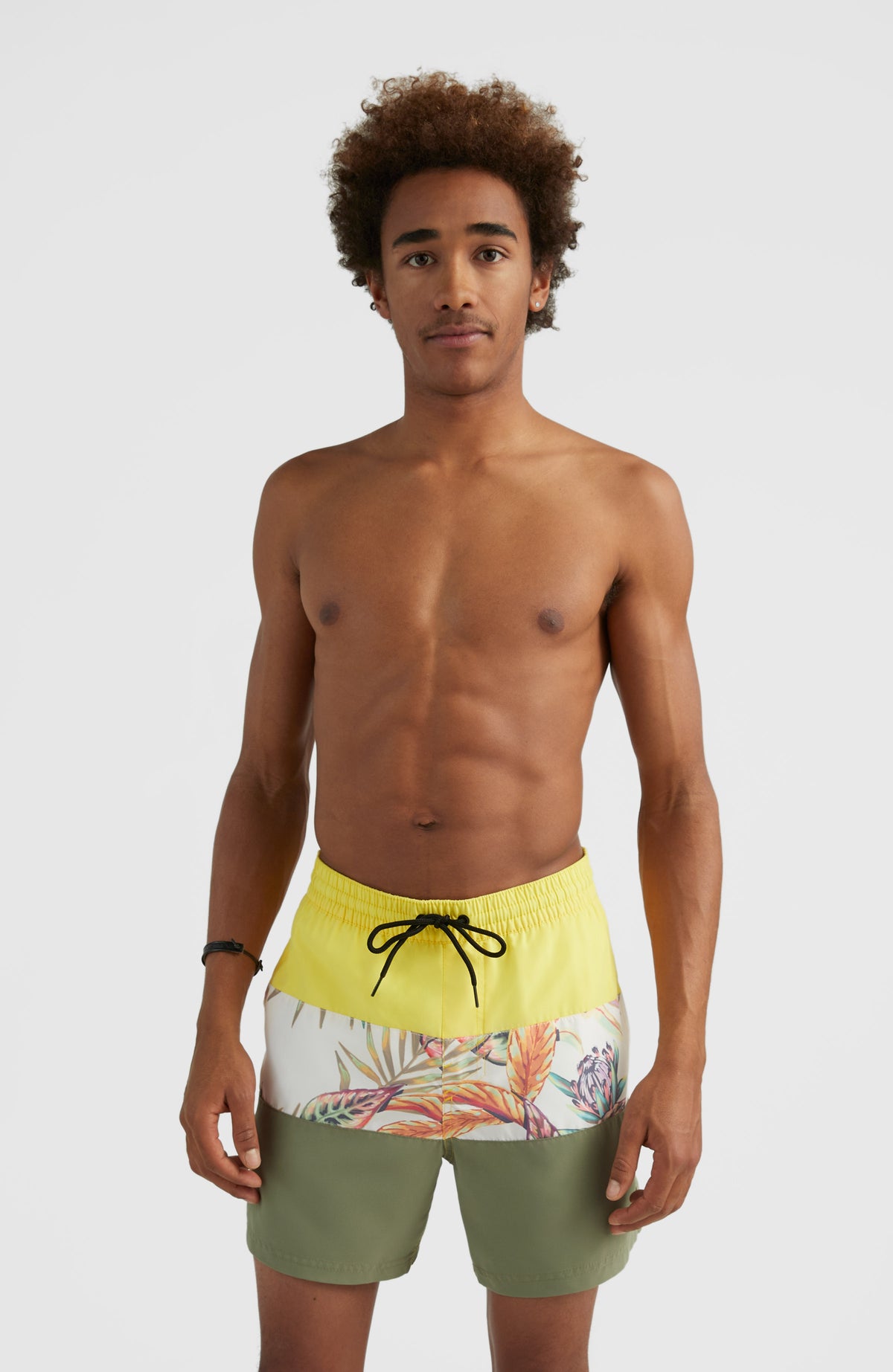 Cali Block 15'' Swim Shorts | White Tropical Flower