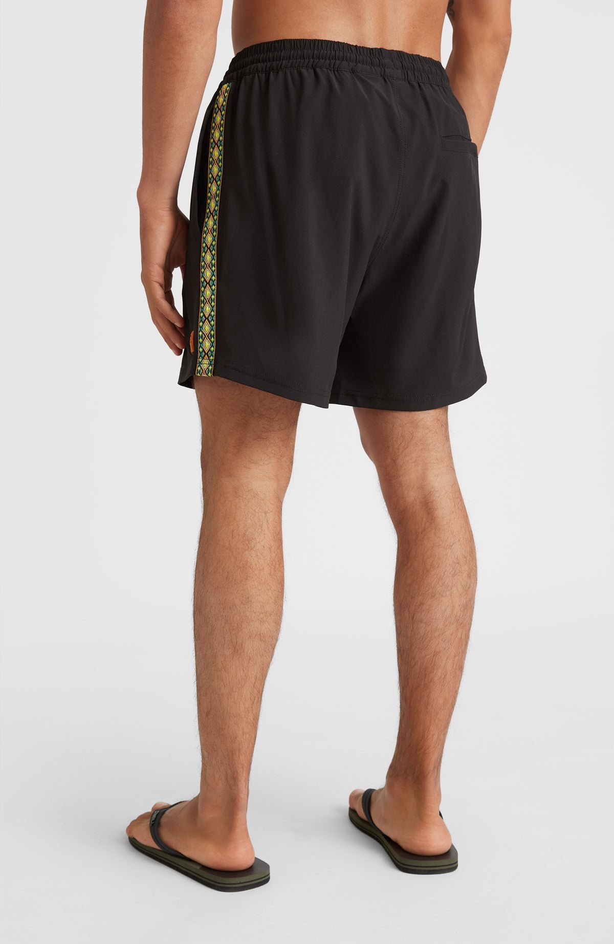 Cali Tape 15'' Swim Shorts | Black Out