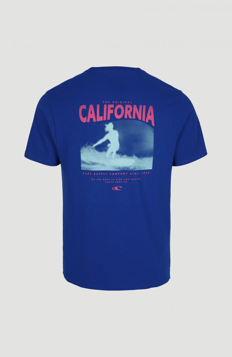 California T-Shirt | Surf the web Blue