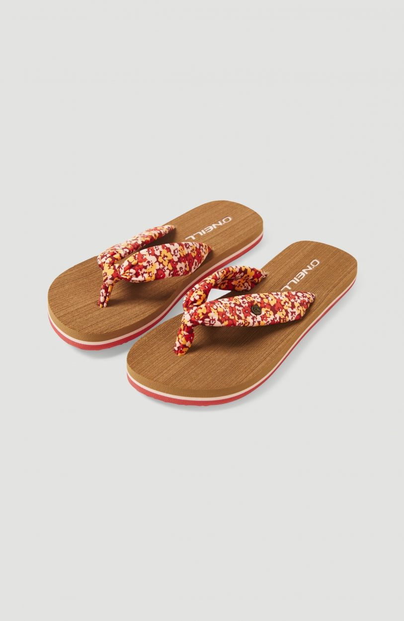 Ditsy Sun Sandals | Red AO 3