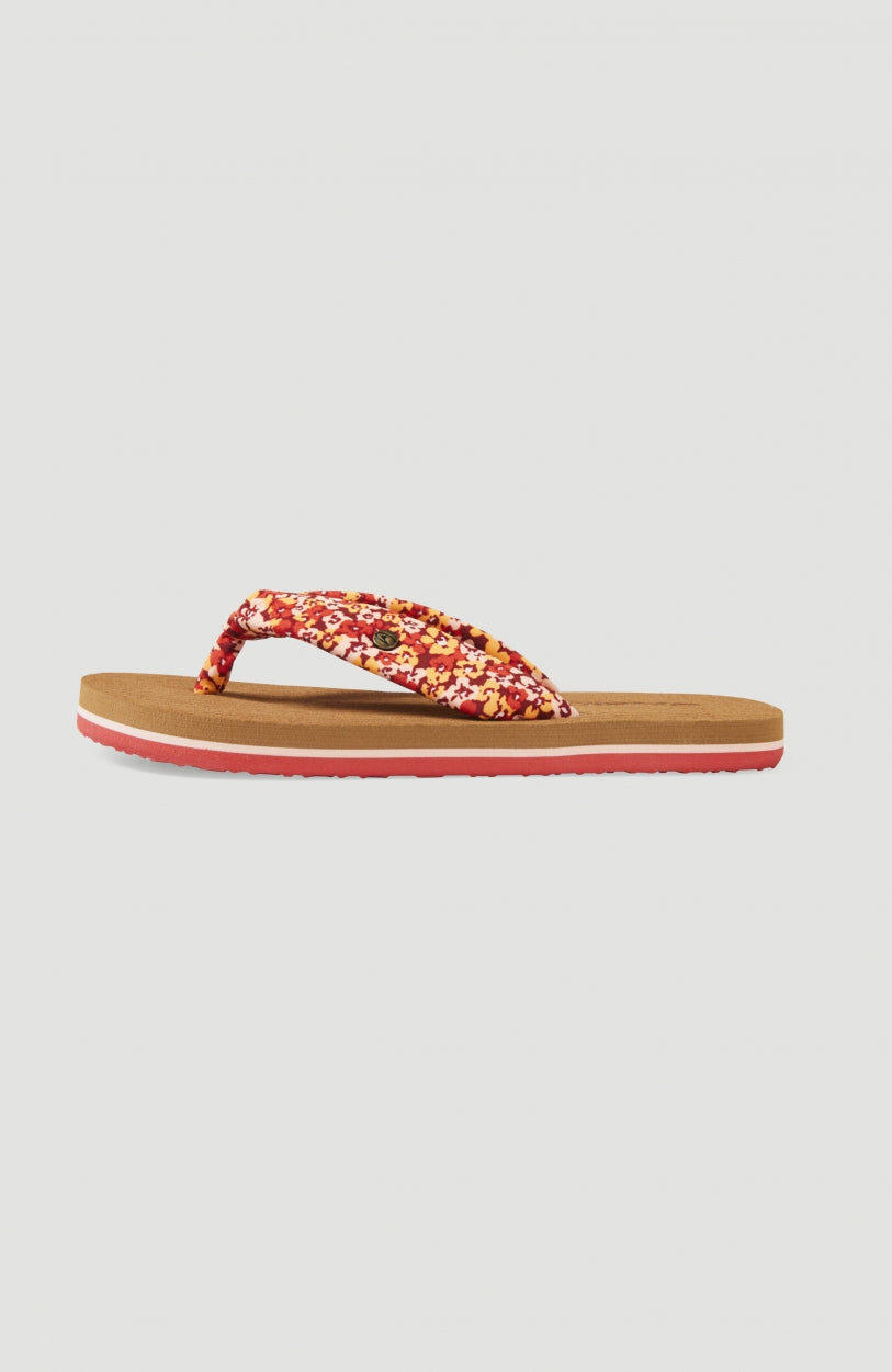 Ditsy Sun Sandals | Red AO 3