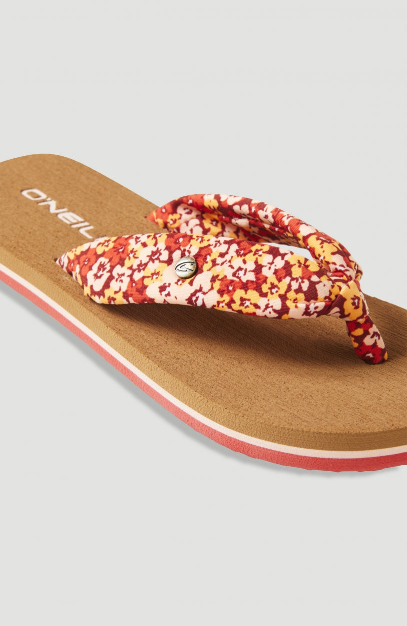 Ditsy Sun Sandals | Red AO 3