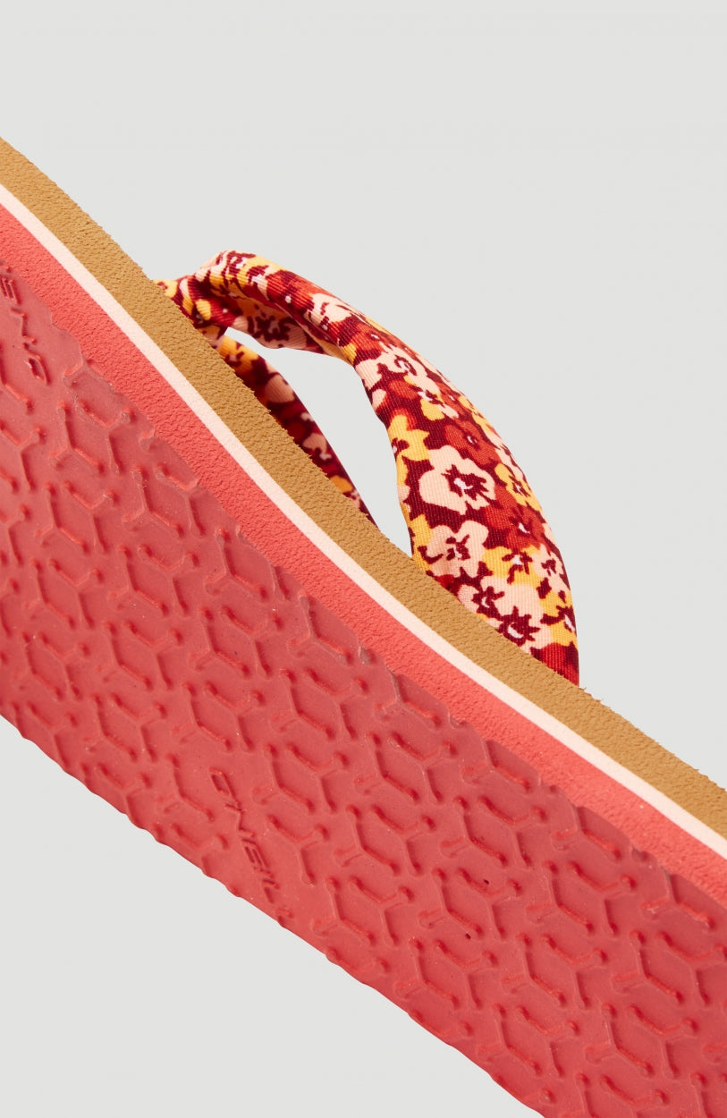 Ditsy Sun Sandals | Red AO 3