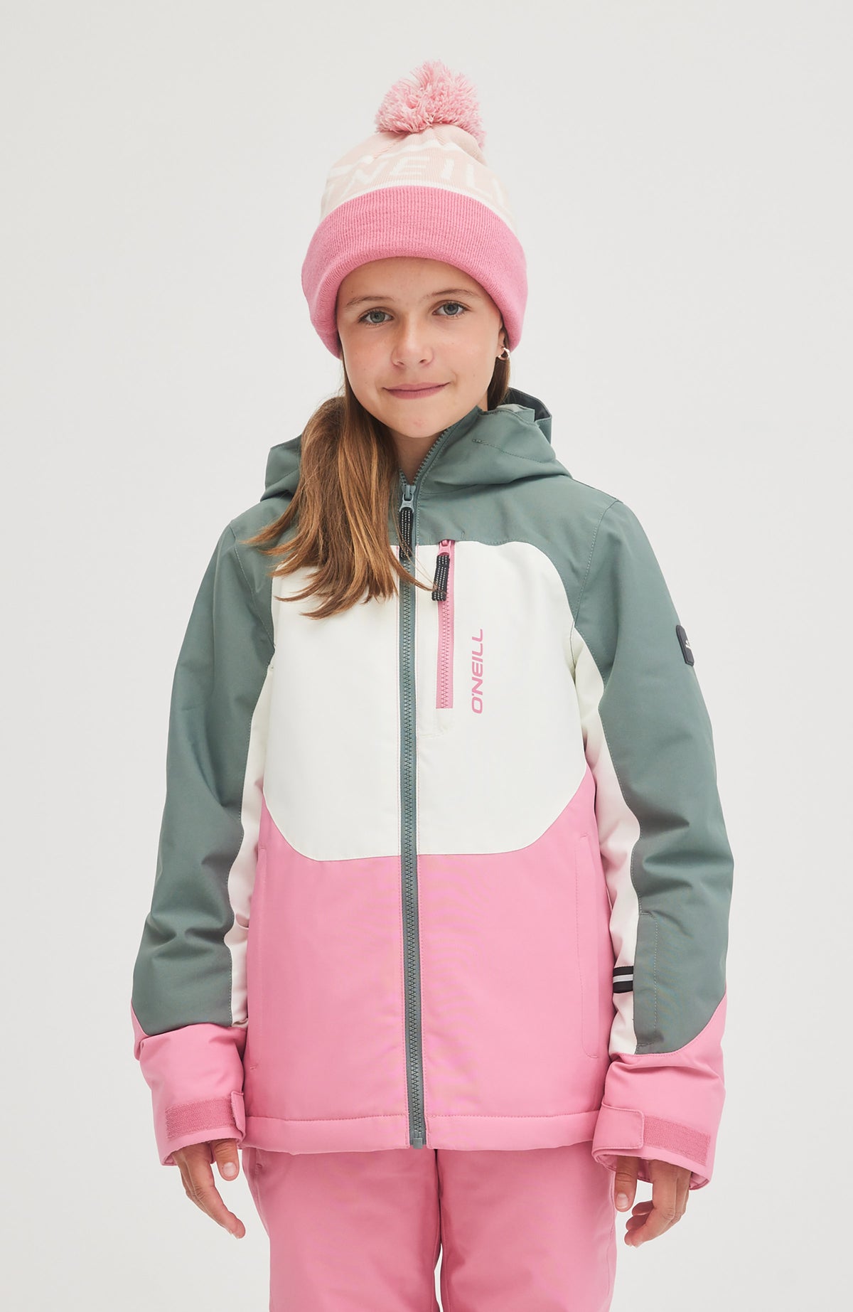 Diamond Snow Jacket | Balsam Green Colour Block