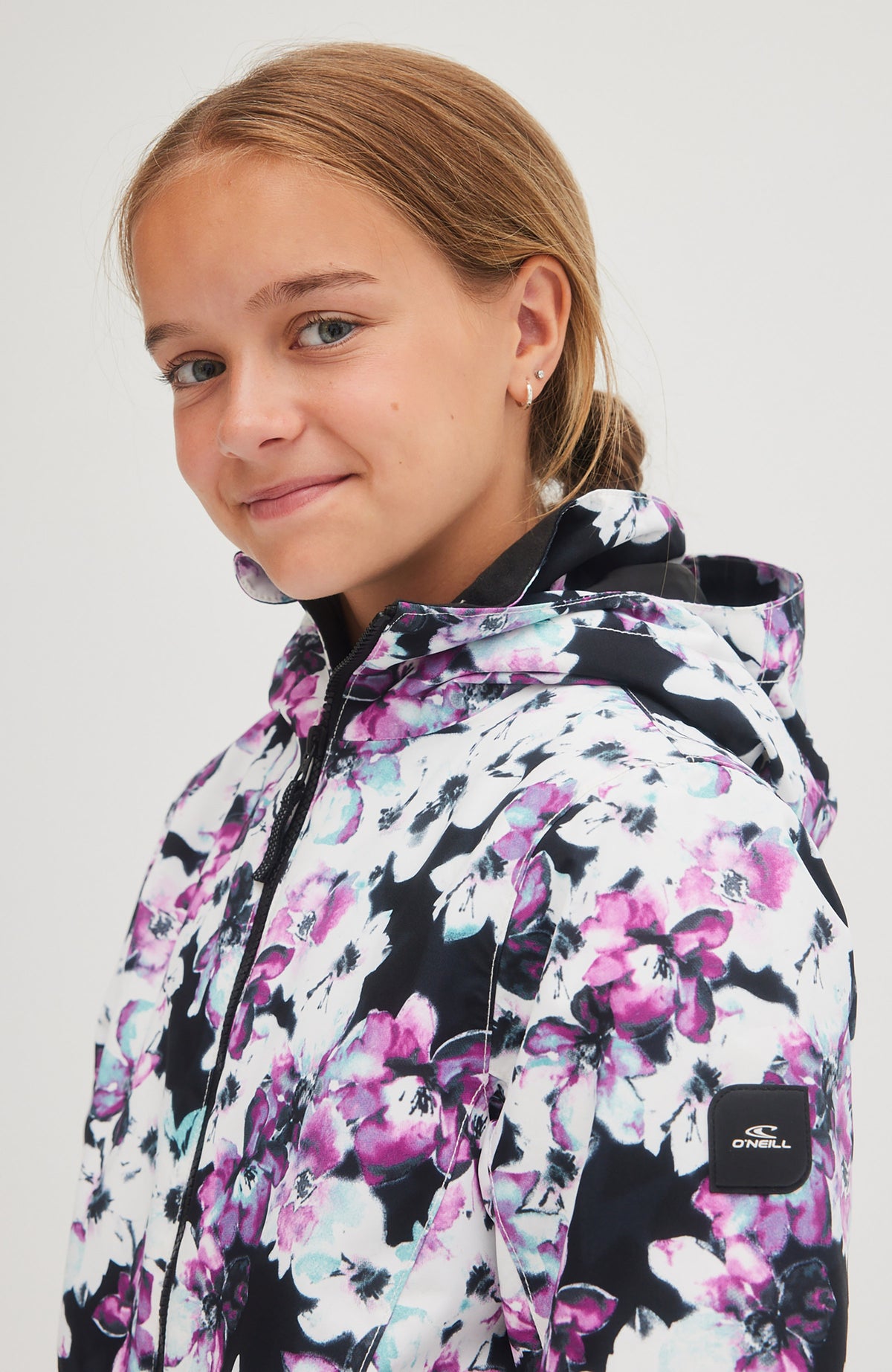 All Over Print Lite Snow Jacket | Blue Ice Flower