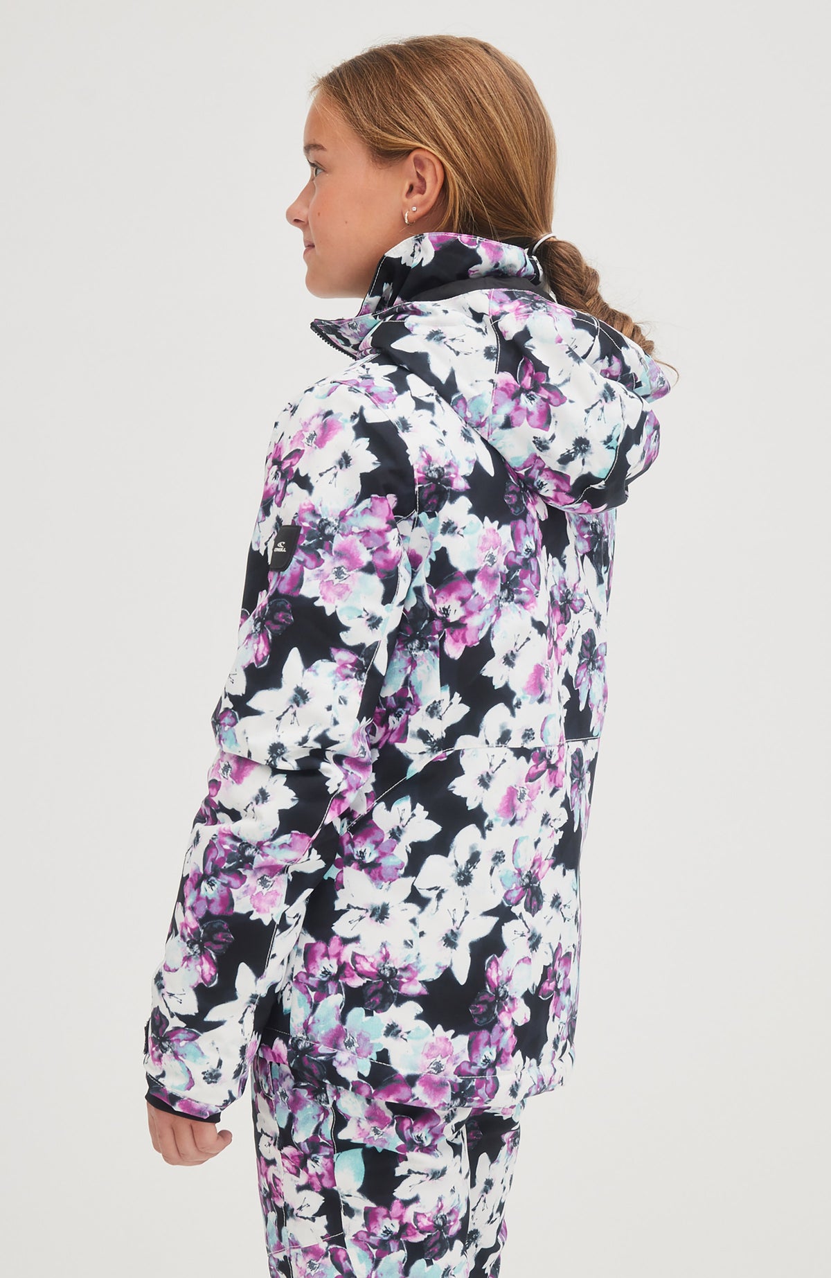All Over Print Lite Snow Jacket | Blue Ice Flower