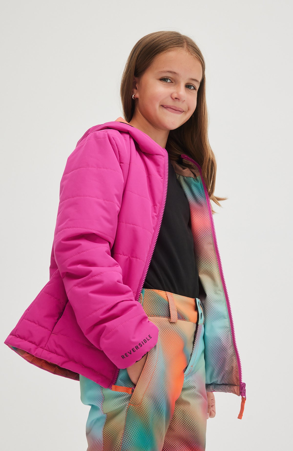 Back-To-School Reversible Jacket | Fuchsia Red