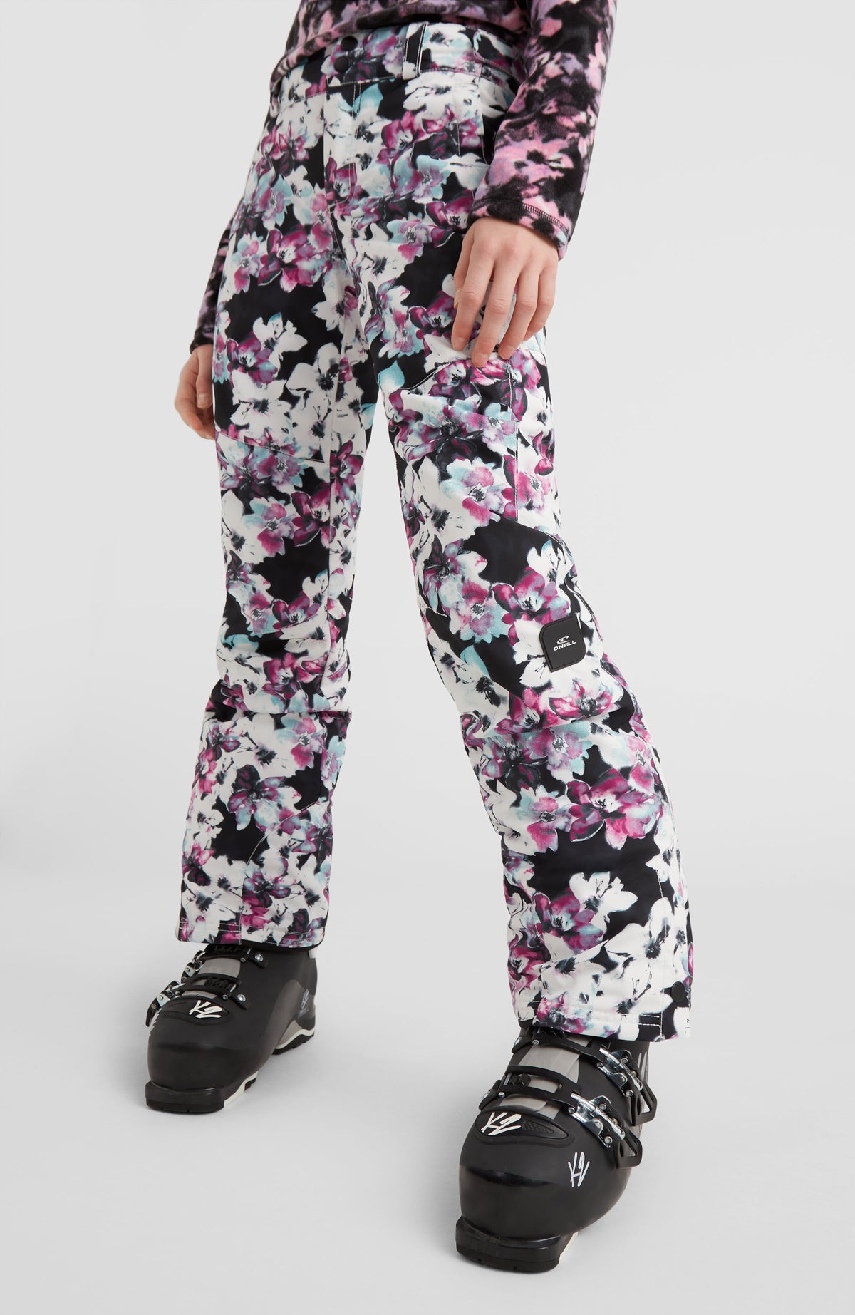 Charm Printed Snow Pants | Blue Ice Flower