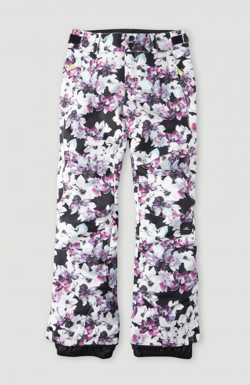 Charm Printed Snow Pants | Blue Ice Flower
